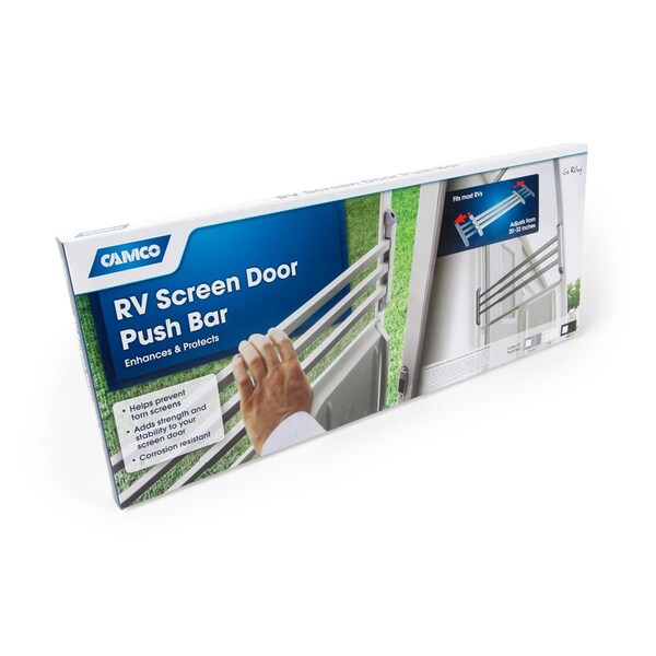 Camco SCREEN DOOR PUSH BAR WHITE 43977 - main